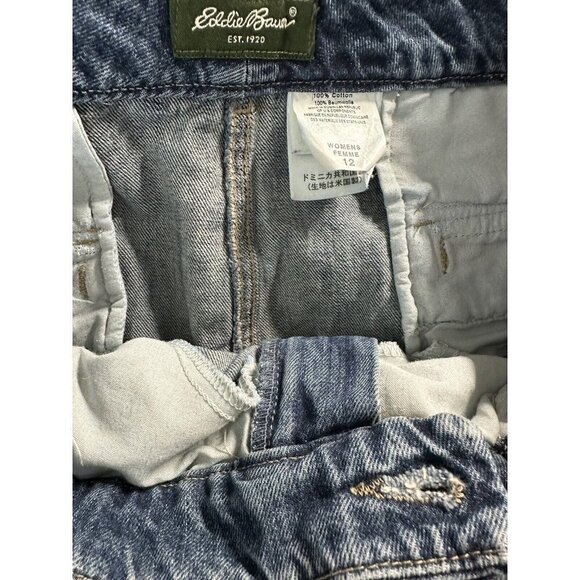 Eddie Bauer Vintage Embroidered Virginia Tech Hokie Denim Jean Skirt Sz 12 Women - Picture 2 of 8